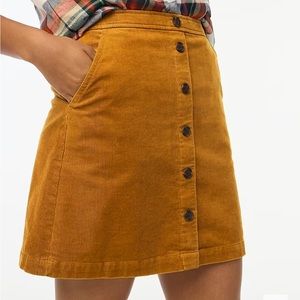 J crew factory Corduroy button-front mini skirt